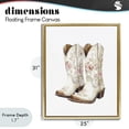 thumbnail image 4 of Stupell Industries Southwestern Boots in Bloom Gold Floating Frame Canvas Art, 25 x 31, by Svetlana Aleynikova, 4 of 8