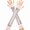 Silver, variant on Elbow length sequin with lace trim arm warmer 406-SILVER