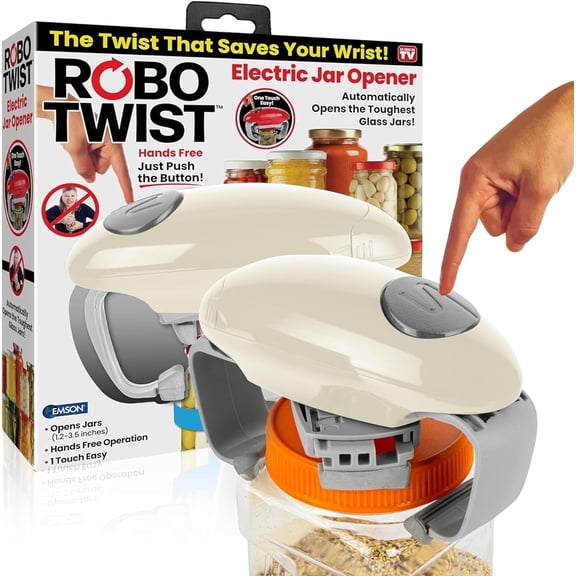 Robotwist Jar Opener Automatic Jar Opener Electric Jar Opener As Seen on TV
