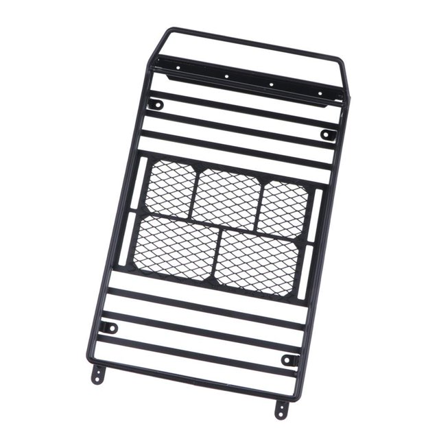 Cuerpo Shell Mount Roof Rack Metal Negro Para 1/10 RC Car Truck Hobby Modelos SCX10 D90 TF2 Cc01 DIY Accesorios sin LED Sunnimix Bastidor de techo RC Rock Crawler