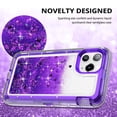 thumbnail image 2 of iPhone 11Pro Case, Cellularvilla Glitter Heavy Duty Girly Liquid Bling Quicksand 3 in 1 Hybrid Shockproof Hard Bumper Soft Clear Rubber Protective Cover For Apple iPhone 11 Pro, 2 of 4