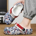 thumbnail image 5 of Men's Faux Fur Lined Clogs: Winter Fuzzy Clogs Garden Shoes - Outdoor Warm Plush Fleece Mules - Home Indoor Slippers with Adjust Back Strap, 5 of 14
