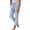 1-Blue910, variant on XIAOCHA Women's Drawstring Waist Linen Pants Casual Rolled Straight Leg Trousers,Green