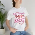 thumbnail image 4 of Valentine Bestie, Bella & Canvas Unisex Cotton Short Sleeve T-Shirt, S-5XL, 4 of 4