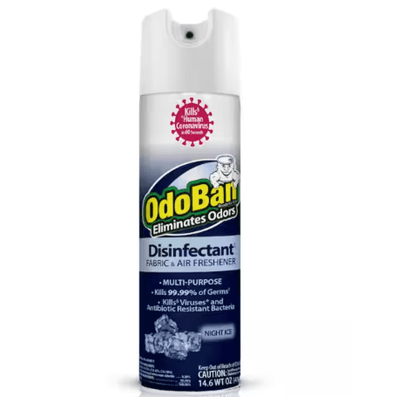 OdoBan 14.6 oz. Night Ice Multi-Purpose Disinfectant Spray, Odor Eliminator, Sanitizer, Fabric and Air Freshener