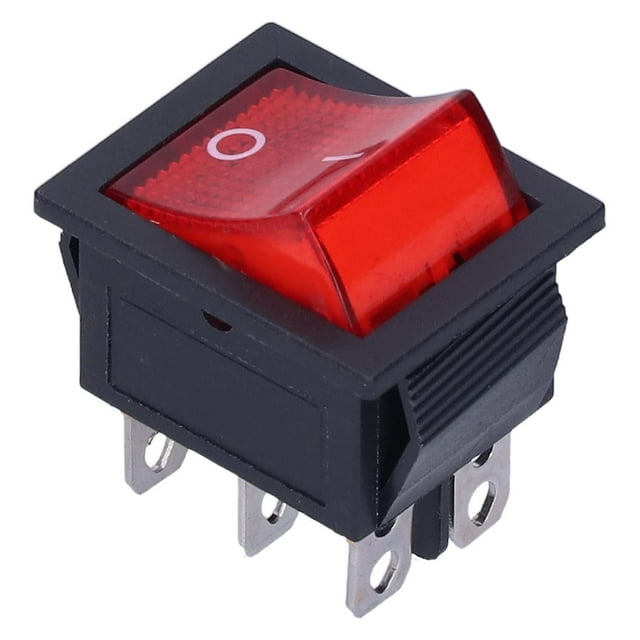 Interruptor basculante, 10 piezas, interruptor basculante de encendido/apagado, interruptor basculante rojo con luz diseñado para profesionales