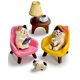 thumbnail image 1 of Conjunto de Figuras Miniatura de Gatos Inufcub de 6 Piezas en Resina para Decoración, 1 of 6