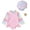 c-862Light Pink513, variant on MEZZALL Children Girls Spliced Heart Long Sleeve O-Neck One-Pieces Monokini Swimsuit Sun Swimwear For Kids Comfort Summer Flower Print Beachwear