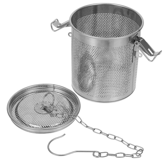 SEWOART 1Pc Stainless Steel Brine Basket with Fine Mesh Strainer and Hook for Home Cooking