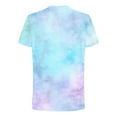 thumbnail image 3 of Dvprdro Men's Tie Dye Short Sleeve T-shirts Fashion Trendy Crew Neck Pullover Tops Casual Gym Sport Workout Tee Light Blue L, 3 of 5