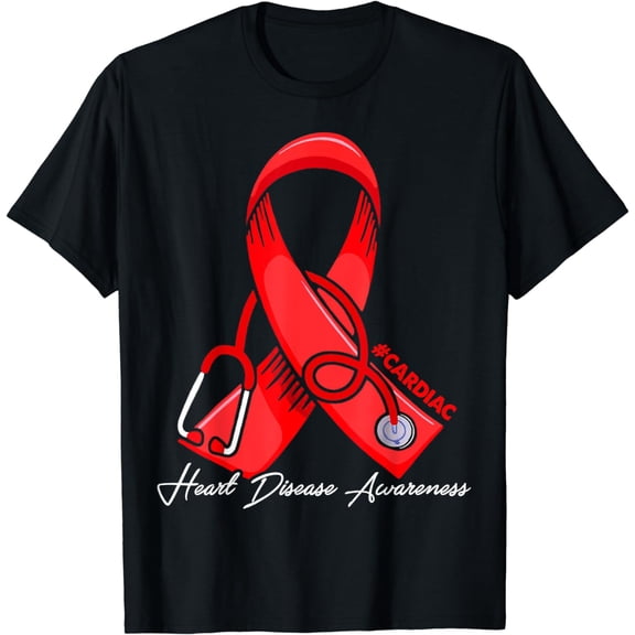 Cardiac Heart Disease Awareness Go Red Cardiologist Nurse T-Shirt