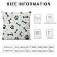 thumbnail image 6 of JRXY Throw Pillow Cover Dogs Paws and Bones Paw Print Pet Cute Animal Lovely Cartoon Adorable Footprint Decor Lumbar Pillow Case Cushion for Sofa Couch Bed,2 Pcs White, 6 of 6