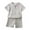 Grey, variant on WOYY Toddler Boys Cotton Linen Outfits Summer Short Sleeved Top Shorts Set, Sizes 2-3T