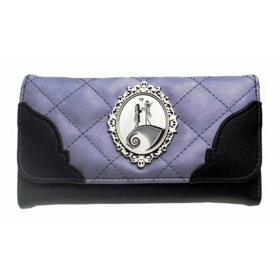 Nightmare Before Christmas Jack and Sally Metal Clutch Wallet
