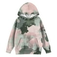 thumbnail image 4 of Xyxonk Hoodies for Girls Cute Camo 10-12 Years Long Sleeve Maple Leaf Graphic Trendy Camouflage Sweatshirts with Pockets Winter Hunting Fleece Pullover Hoodie,Light pink 110, 4 of 4