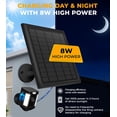 thumbnail image 2 of Cargador de panel solar PUUQII de 8 W, paquete de 2 unidades para cámara tipo anillo, 2 of 9