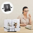 thumbnail image 5 of FRCOLOR 2pcs Stretchable Shelves Portable Steel Book Stand Desk Sheet Holder Tilt Adjustment Xmas Gift Black, 5 of 8