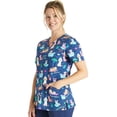 thumbnail image 4 of Cherokee Prints Scrubs Top For Women V-Neck Print CK651, 4 of 5