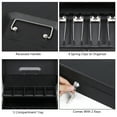 thumbnail image 2 of Portable Cash Drawer Box Deposit with 5 Coin Tray Cover, 3.46 in x 11.8 in x 9.5 in, Black, 2 of 5