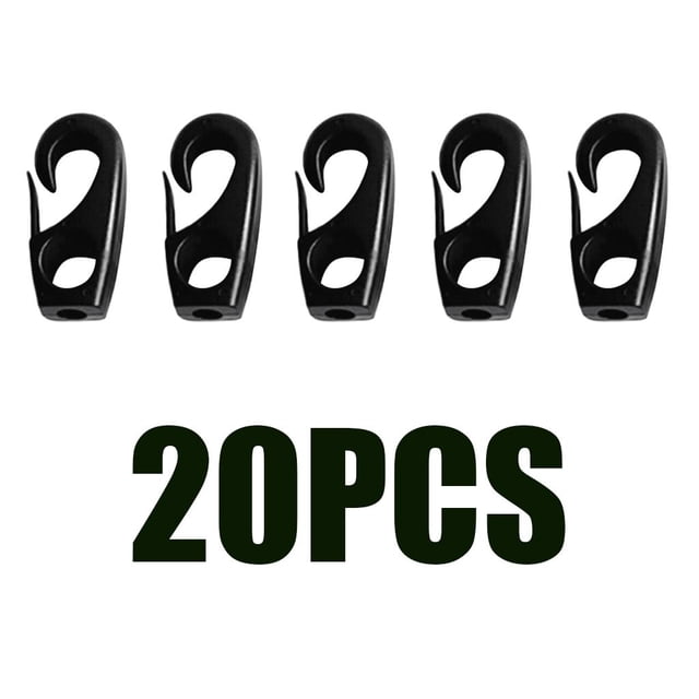 Ganchos De Cuerda Elástica De 7 Gancho De Seguridad Con Cordón De Choque - Paquete De 20 Piezas - Canotaje Camping Cola Gancho de cuerda elástica elástica