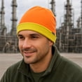 thumbnail image 2 of Flame Resistant FR Reversible Beanie Caps - Yellow / Orange - 100%C - 16 oz - X-Large, 2 of 4