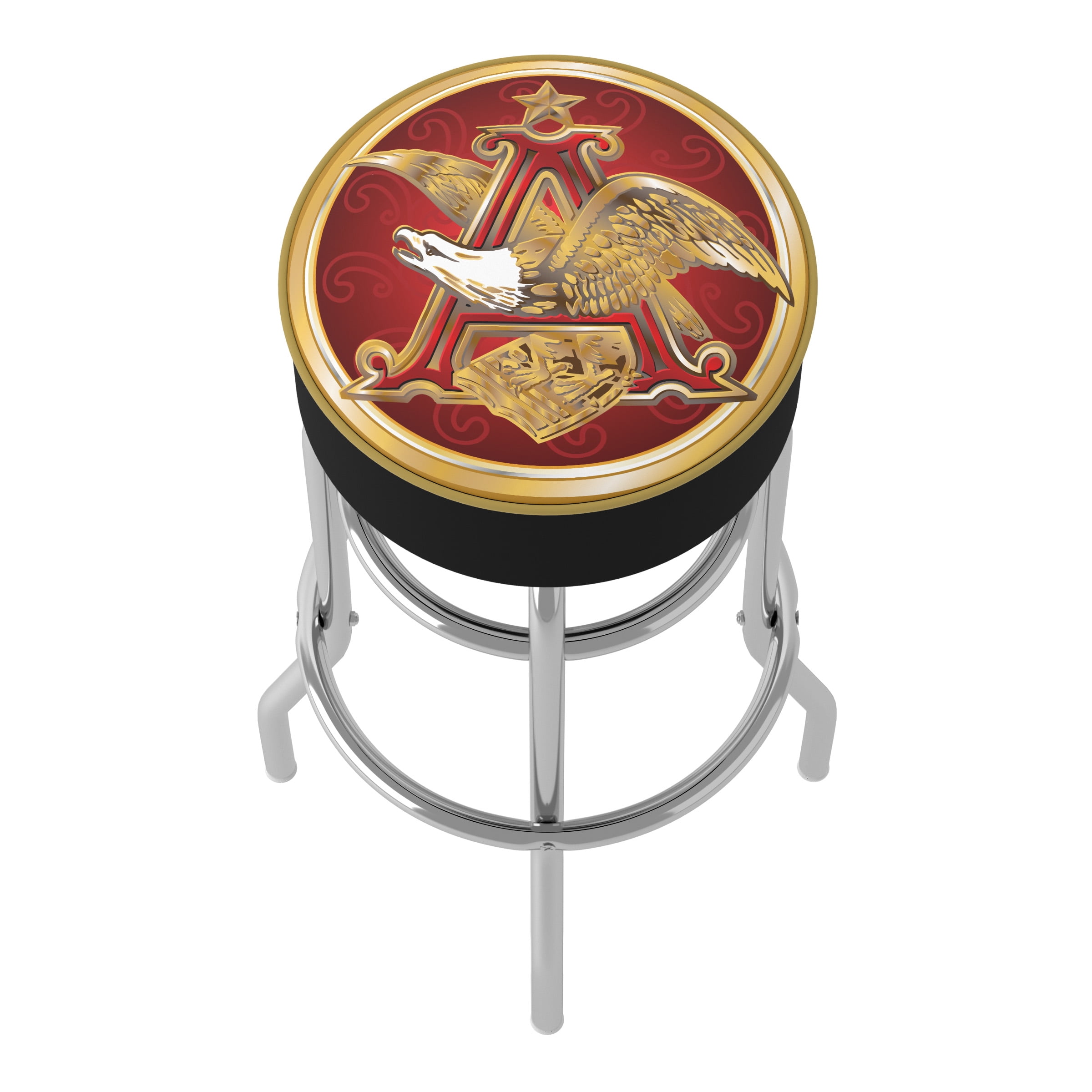 Trademark Gameroom Budweiser A & Eagle Bar Stool with Padded Seat