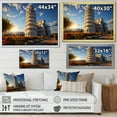 thumbnail image 4 of Designart "Tower Of Italy Leaning painting" Italy Floater Framed Wall Art Print, 4 of 7