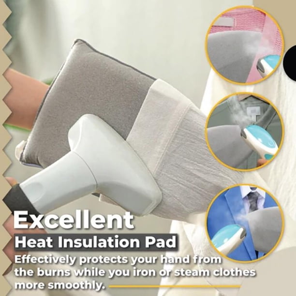 Xihbxyly Guante para Planchar Ropa, Diseño de Almohadilla Resistente Al Calor, Hebilla Ergonómica para El Dedo, Tamaño Portátil, Funda de Malla Transpirable, Ideal para Planchar Ropa con Vapor, Ideal