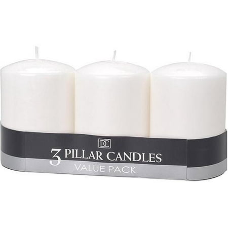 3 X 4 White Pillar Candles 3 Pack Walmart Com