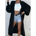 thumbnail image 5 of Solid Color Knitwear Pocket Cardigan Mid-length Sweater Women's Coat, 5 of 10