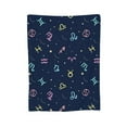 thumbnail image 2 of ZNDUO Graffiti Colorful Zodiac Pattern Throw Blanket, Lightweight Cozy Soft Throw Blanket for Couch, 40"x30" Throw Blankets for Bed, 2 of 8