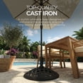 thumbnail image 4 of Four Seasons Courtyard Brookfield 19" Cast Iron Umbrella Base, Espresso, 4 of 5