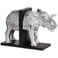 thumbnail image 5 of Dahlia Studios Hand Painted Silver Elephant Book-Ends 9 1/4" High, 5 of 7