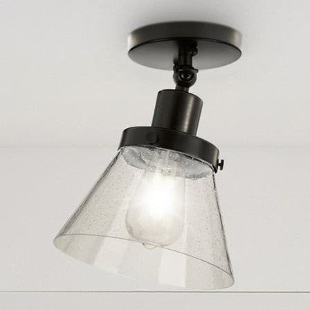 Luxury Modern Farmhouse Ceiling Light, Matte Black, UHP4661