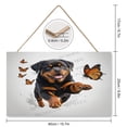 thumbnail image 2 of Rottweiler Dog Hanging Wood Sign Home Decorative, Dog Decor, Funny Dog Sign, Home Wall Decor, Rustic Door Hanger, Gift for Dog Lovers, Pet Lovers,Pet Owners 10x16 inches, 2 of 8