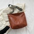 thumbnail image 3 of Bolso de hombro con correa ancha geométrica, bandolera de gran capacidad para mujer, estilo retro de piel sintética, para compras y viajes, 3 of 5