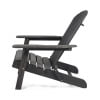 Ariel Outdoor Acacia Wood Folding Adirondack Chairs with Cushions (Set of 4), Dark Gray and Gray