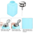 thumbnail image 5 of 10pcs Solvent Alcohol Dispenser 180ml(6oz) Nail Polish Remover Push Down Liquid Dispenser Pump Bottle with Stainless Steel Press Head for Acetone Cleanser Polish Remover, Pink, 5 of 6