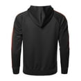 thumbnail image 2 of FashionOutfit Men's Shoulder Panel Track Pull-Over Hoodie Top, 2 of 4