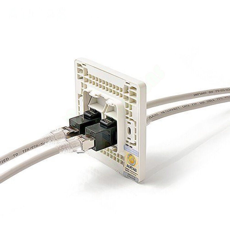 RJ45 Female to Female UTP CAT6 Keystone Insert Wall Plate Adapter Jack