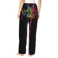 thumbnail image 3 of Daiia Neon Psychedelic Giraffe Women's Sleep Pant with Pockets and Drawstring,Pajama Pants-X-Large, 3 of 9