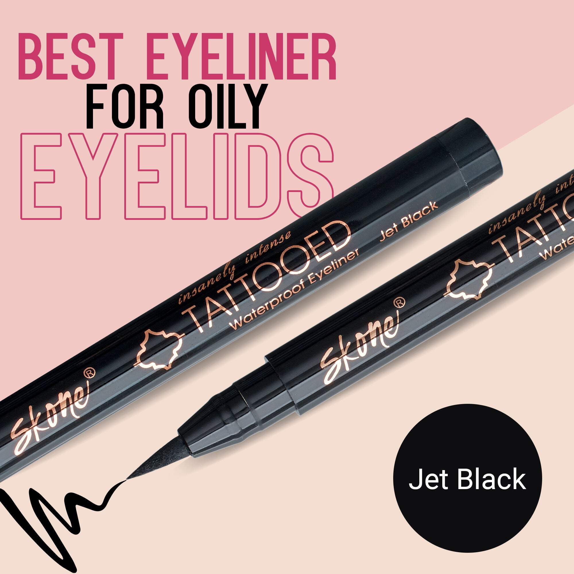 Skone Cosmetics - Insanely Intense Tattooed Eyeliner - Set of 5 Jet Black