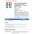 thumbnail image 2 of Front and Rear Suspension Strut and Shock Absorber Assembly Kit - Compatible with 2014 - 2015 Nissan Rogue Select FWD, 2 of 2