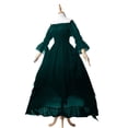 thumbnail image 4 of Robes Gothiques Yourumao pour Femmes, Robe Renaissance Rétro Unie, Grande Taille, Robe Maxi à Épaules Dénudées, Manches Évasées, Costume de Cosplay, Automne Hiver, Robe de Cour Médiévale, 4 of 6