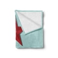 thumbnail image 2 of Austin Soft Flannel Fleece Throw Blanket, Texas Wording with a Star State Country Symbolic Design, Cozy Plush for Indoor and Outdoor Use, 70" x 90", Ruby Pale Seafoam, by Ambesonne, 2 of 5