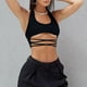 thumbnail image 5 of Camiseta sin espalda para mujer, camiseta negra con cuello halter y entrecruzamiento, camiseta con cuello halter de primera calidad, 5 of 9