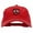 Red, variant on High Smiley Face Embroidered Unstructured Cotton Twill Washed Cap - White OSFM
