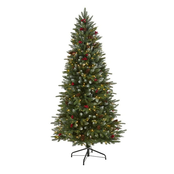 Nearly Natural 6ft. Snow Tipped Portland Spruce Artificial Christmas Tree