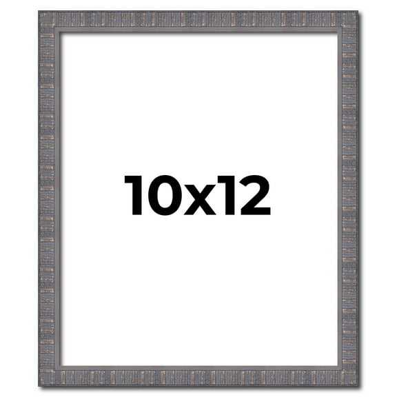 10x12 Frame Blue Kingsley Pewter Solid Wood Picture Frame Width 0.75 Inches |Interior Depth 0.5