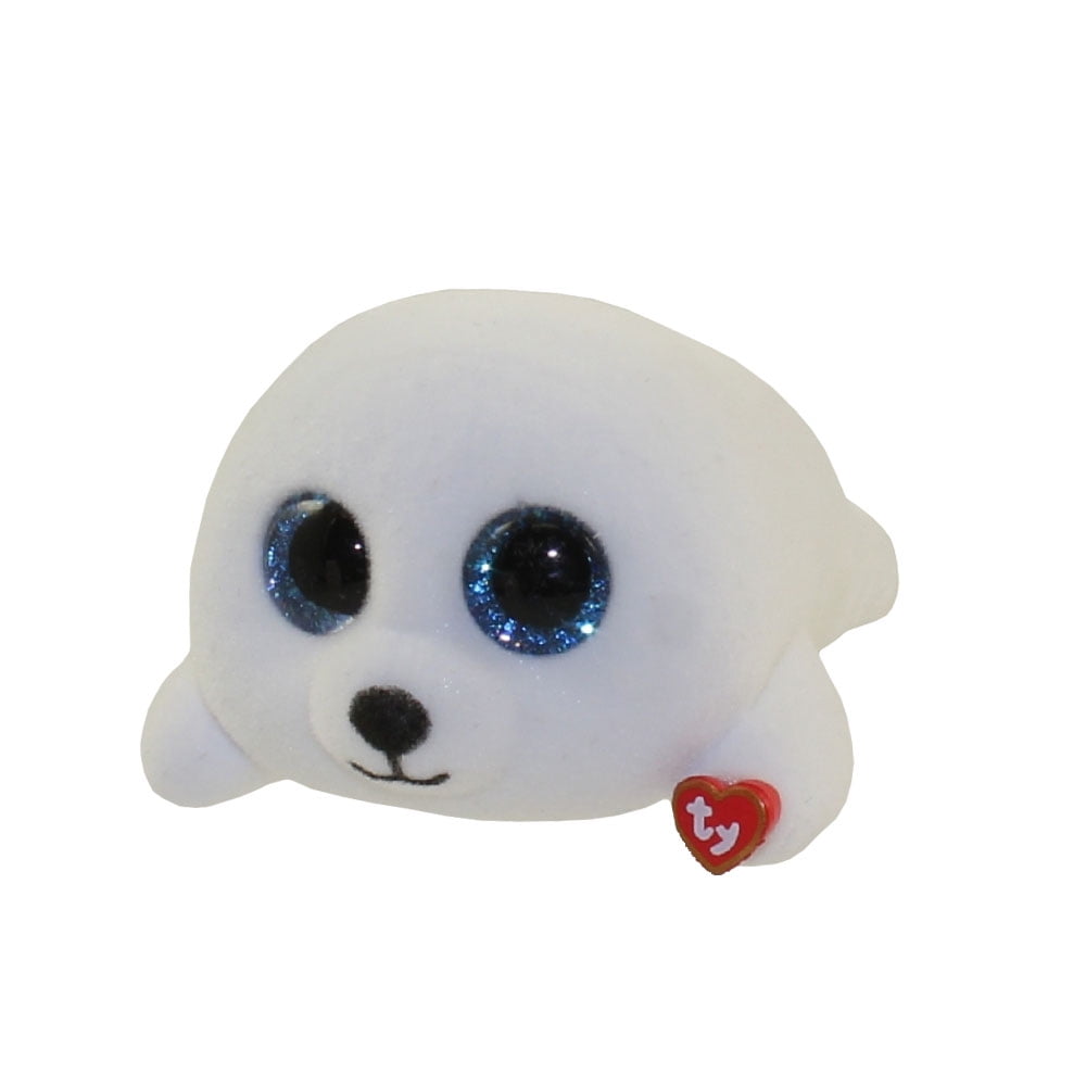 Ty 12" Medium ICY White Seal Beanie Boos Plush Stuffed Animal Heart Tags MWMT's 